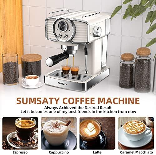 Vintage White Espresso Maker: Review of Retro Coffee Machine with Milk Steamer &⁣ 20 Bar ‍Pressure