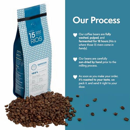 15 RIOS COFFEE:‌ Sustainable, Colombian Whole Bean Delight